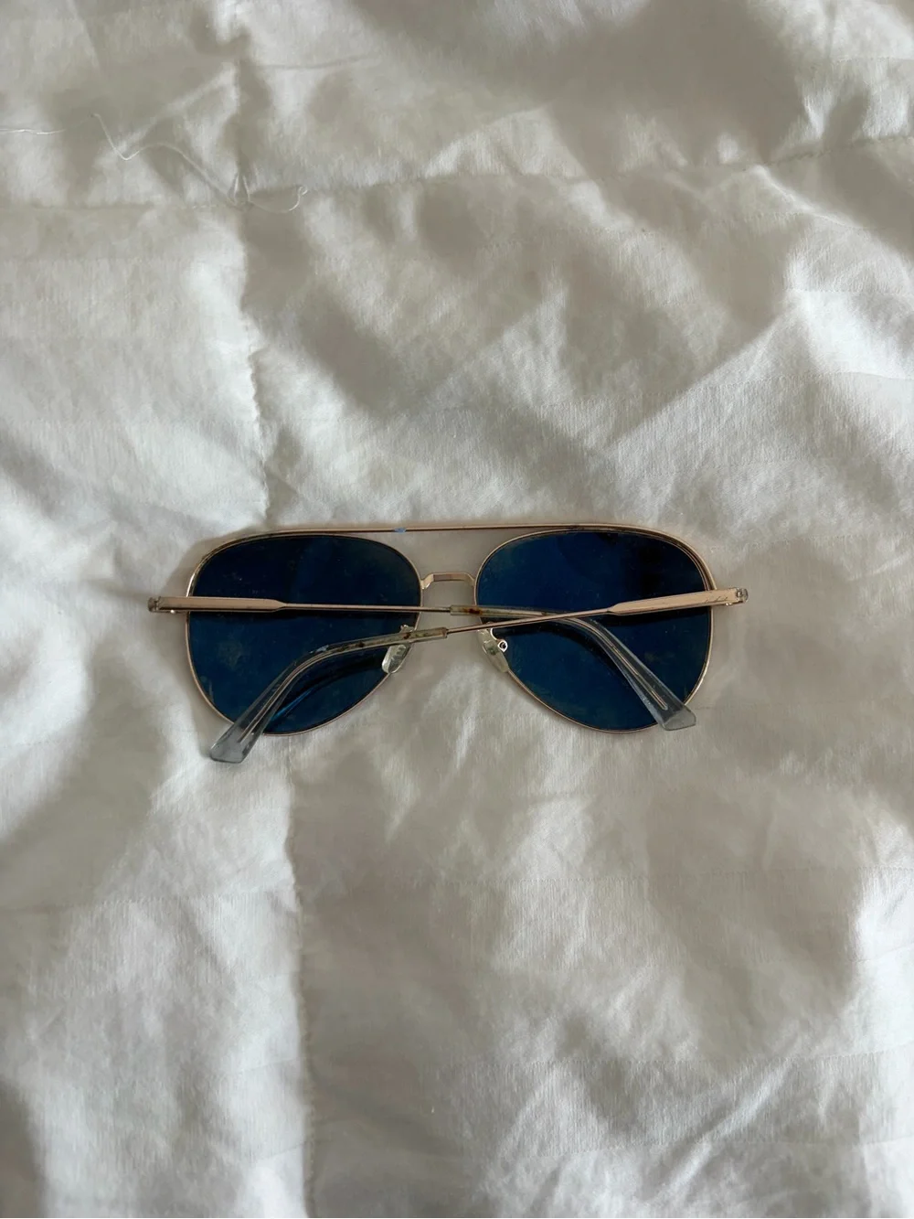 Classic Gold Aviator Sunglasses with Black Lenses